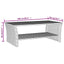 sofabord 100x50x40 cm polyrattan sort