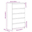 skuffeskab 60x36x103 cm konstrueret træ hvid