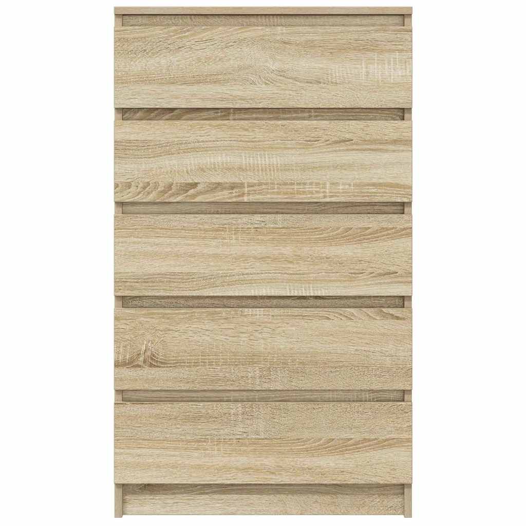 kommode 60x36x103 cm konstrueret træ sonoma-eg
