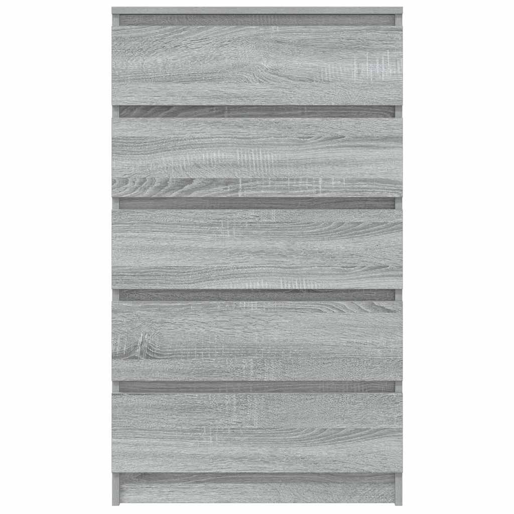 kommode 60x36x103 cm konstrueret træ grå sonoma-eg