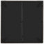 havebord med glastop 90x90x75 cm polyrattan sort