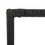 havebord med glastop 150x90x75 cm polyrattan sort
