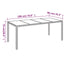 havebord med glastop 150x90x75 cm polyrattan sort