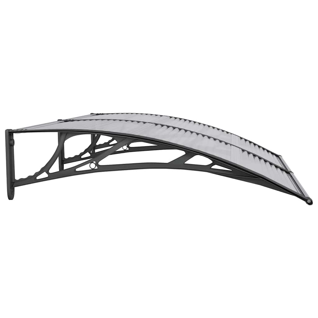 dørbaldakin 150x100 cm polycarbonat sort