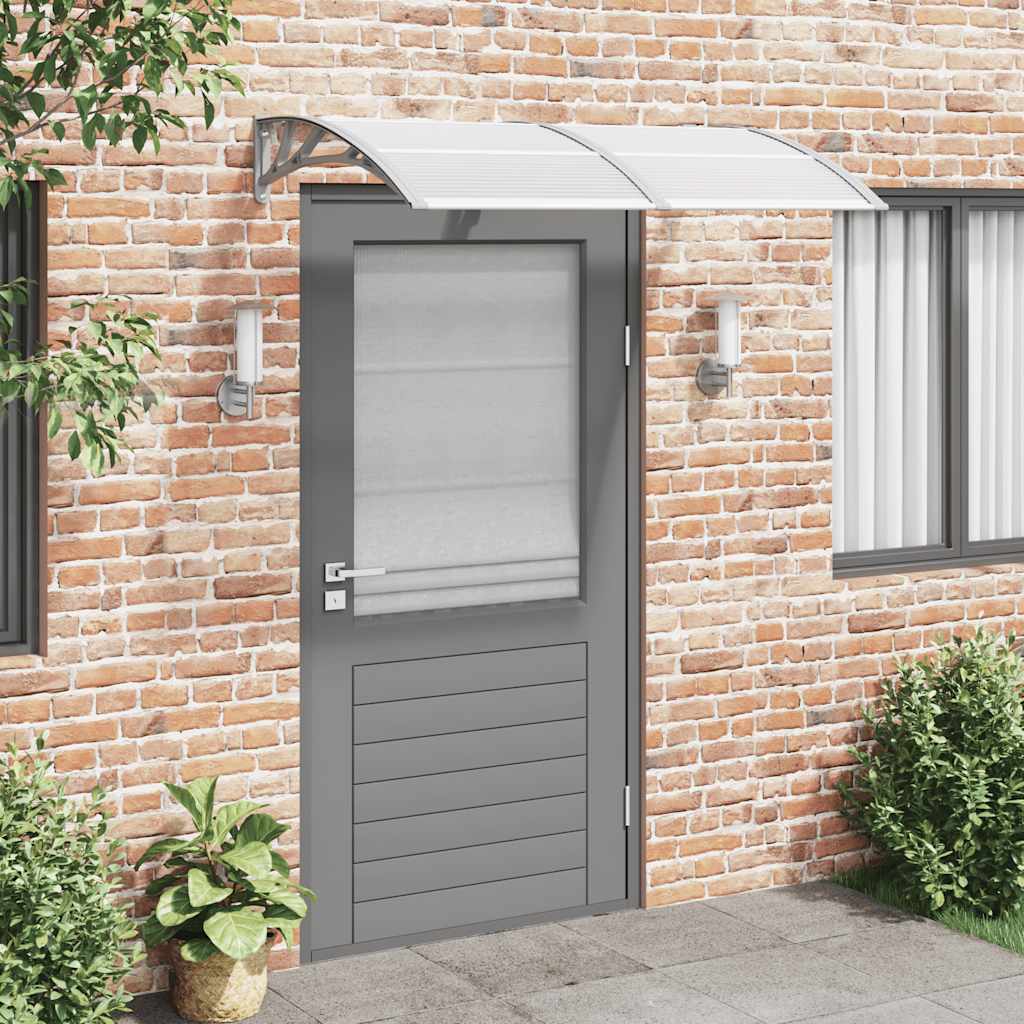 dørbaldakin 150x75 cm polycarbonat grå