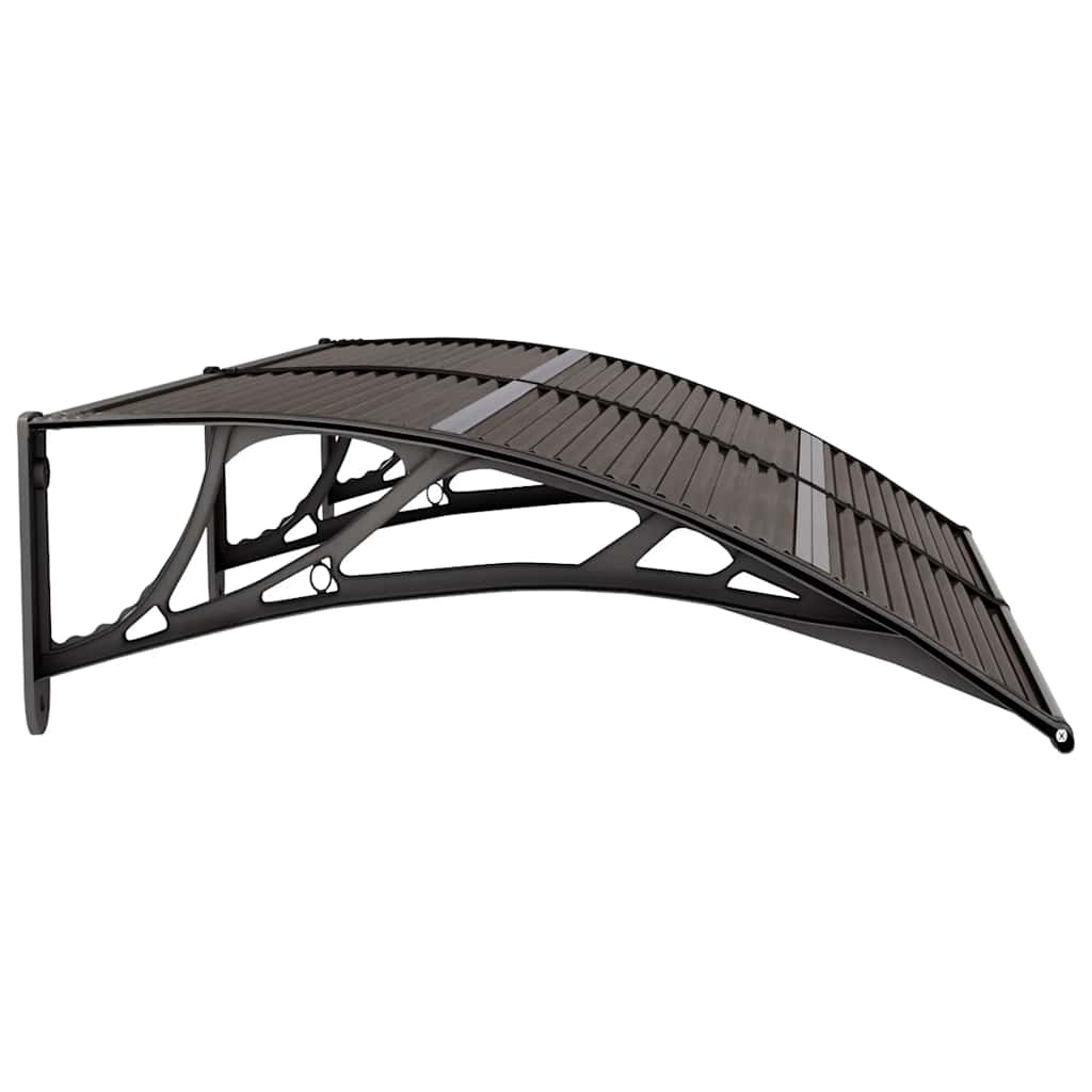 dørbaldakin 150x75 cm polycarbonat sort