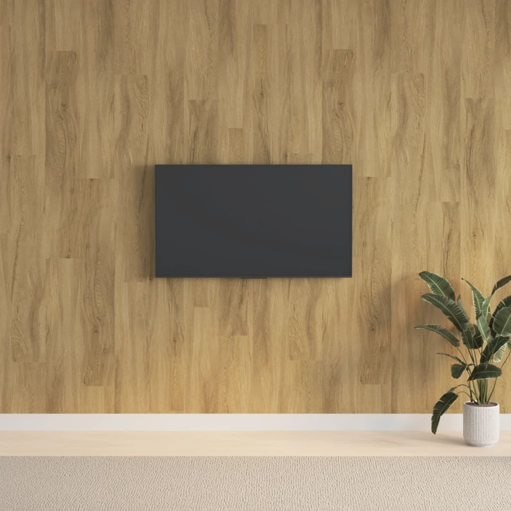 vægpaneler 2,06 m² trælook PVC brun