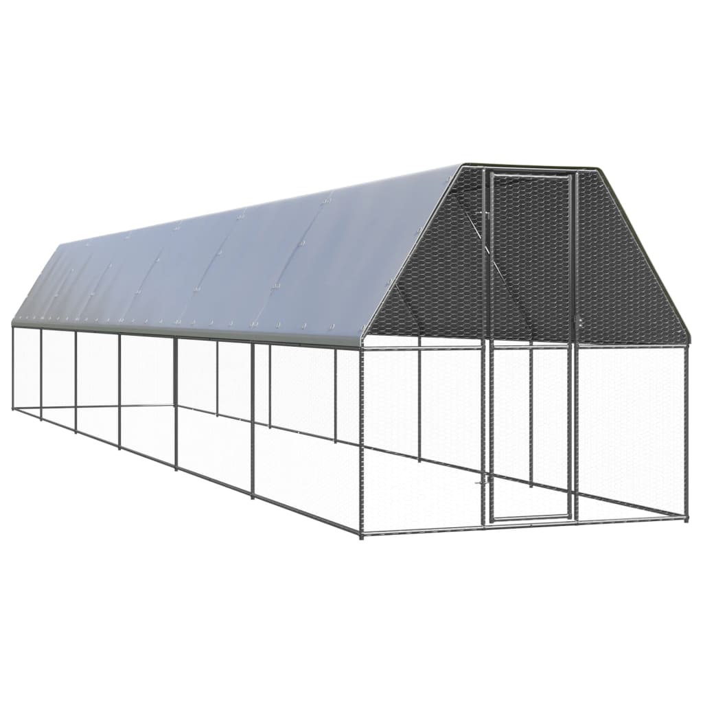 hønsegård 2x12x2 m galvaniseret stål billede