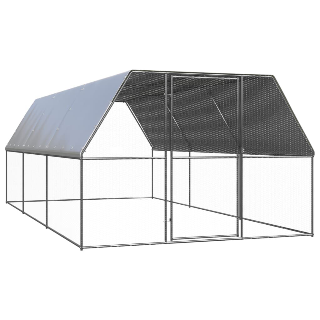 hønsegård 3x6x2 m galvaniseret stål billede