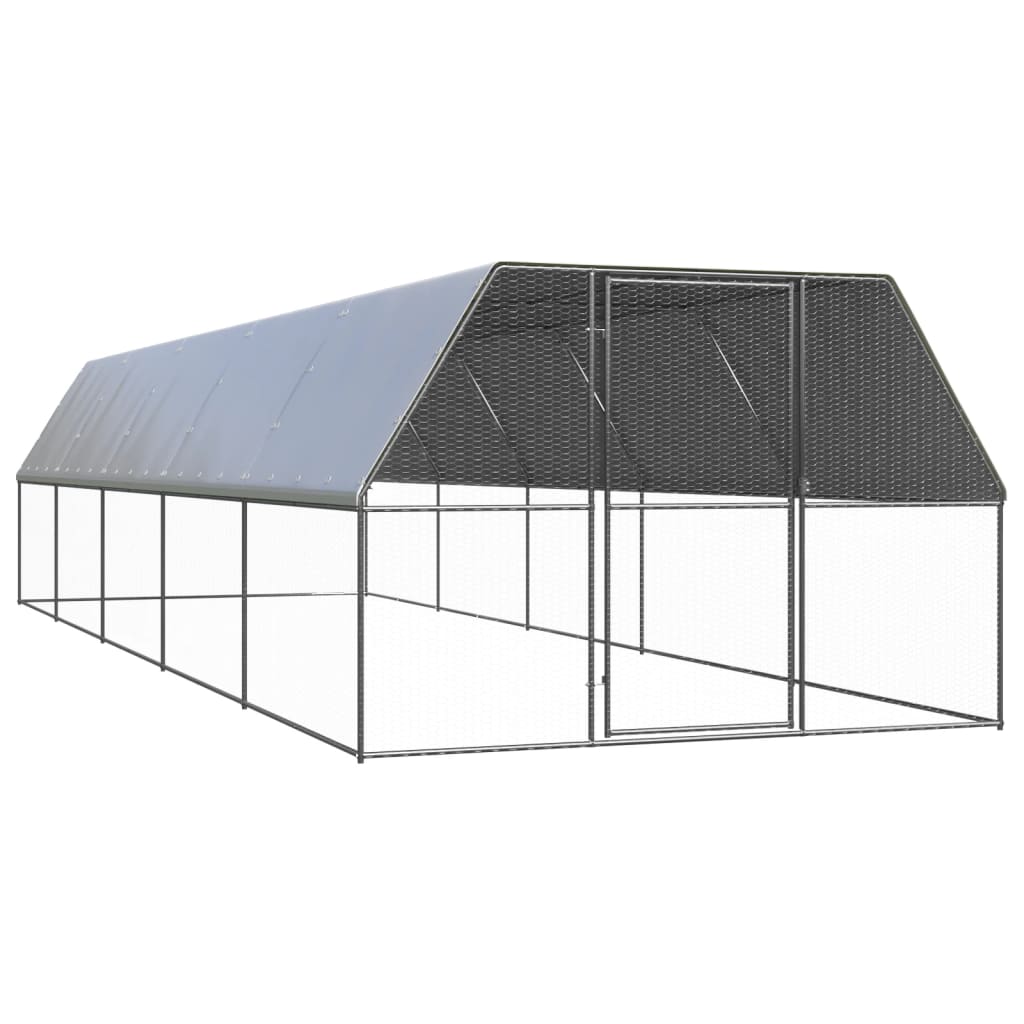 hønsegård 3x10x2 m galvaniseret stål billede