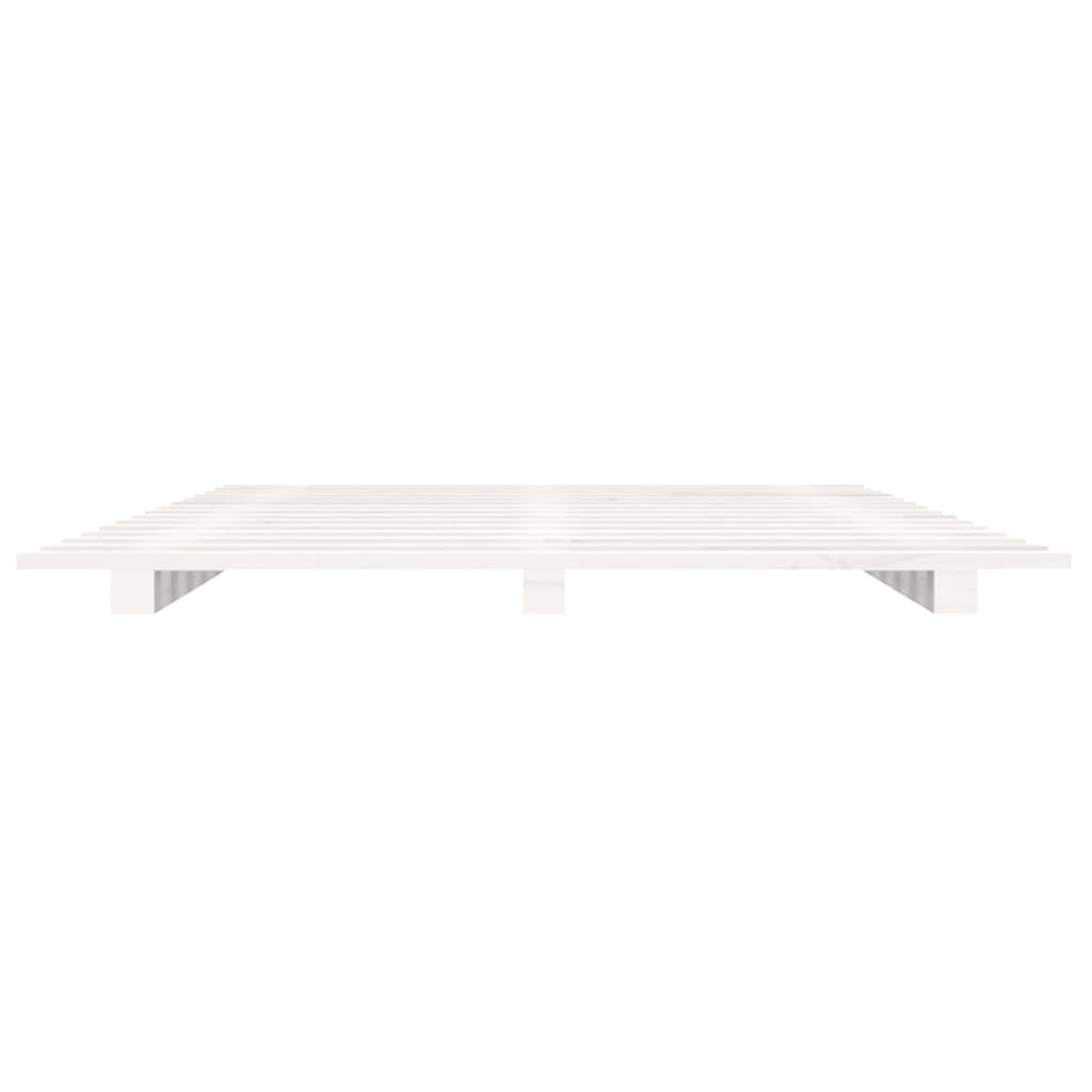 sengeramme 100x200 cm massivt fyrretræ hvid