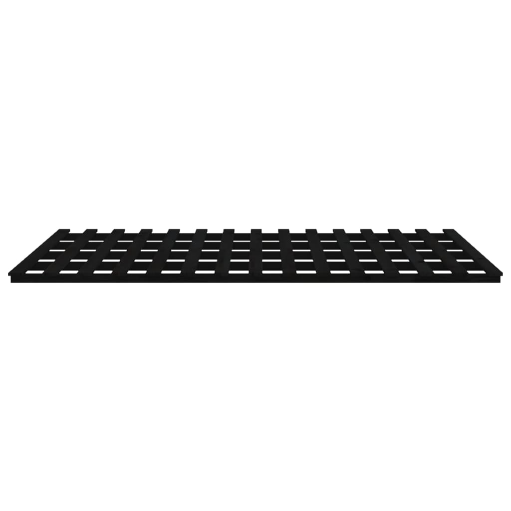 sengeramme 200x200 cm massivt fyrretræ sort
