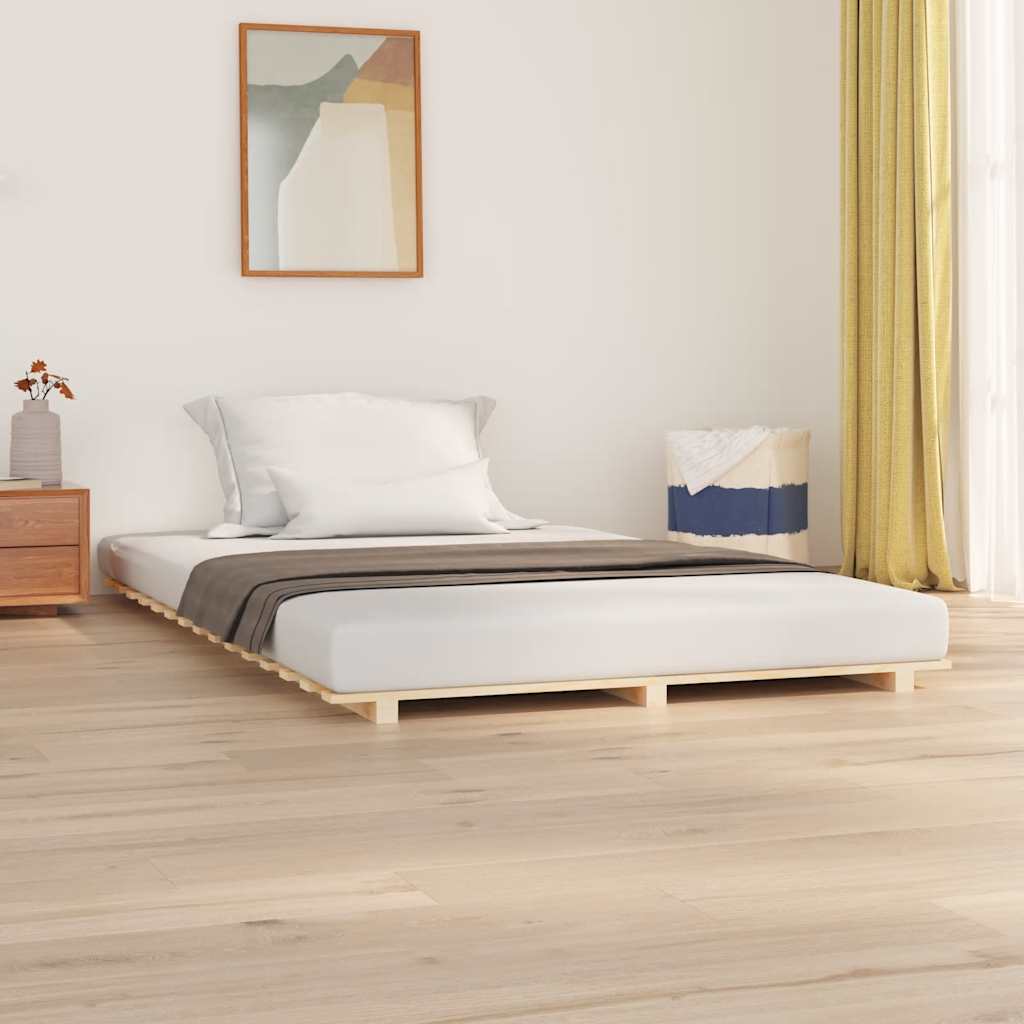 sengeramme 150x200 cm massivt fyrretræ