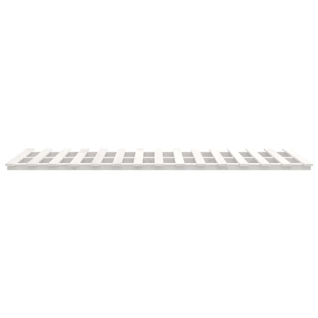 sengeramme 140x190 cm massivt fyrretræ hvid
