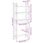 toiletstativ 63x26x171 cm massivt fyrretræ gyldenbrun