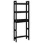 toiletstativ 63x26x171 cm massivt fyrretræ sort