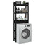 toiletstativ 63x26x171 cm massivt fyrretræ sort