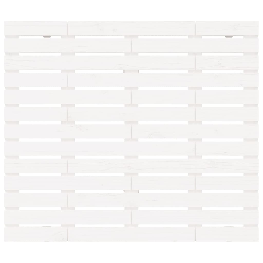sengegavl 126x3x91,5 cm massivt fyrretræ hvid