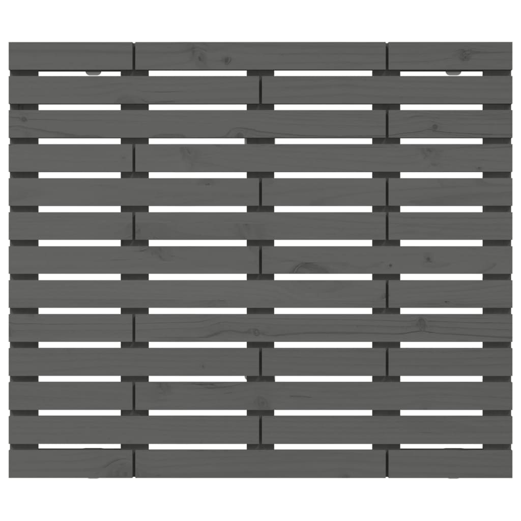 sengegavl 146x3x91,5 cm massivt fyrretræ grå