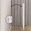 sengegavl 81x3x91,5 cm massivt fyrretræ hvid