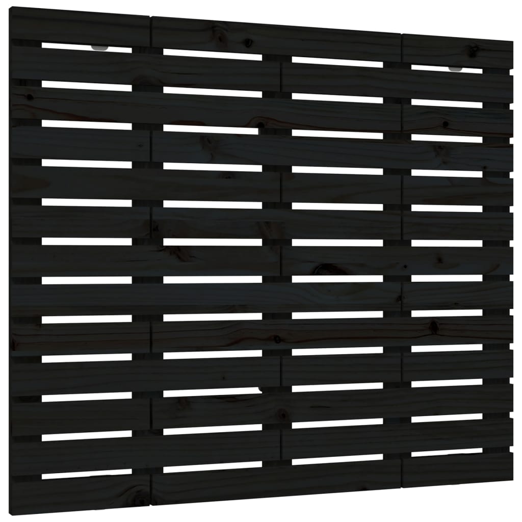 sengegavl 81x3x91,5 cm massivt fyrretræ sort