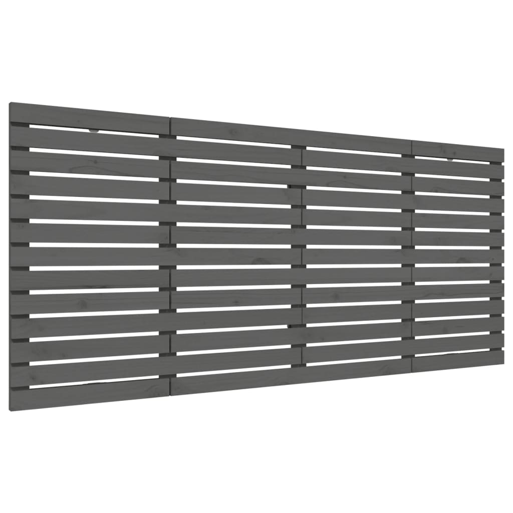 sengegavl 166x3x91,5 cm massivt fyrretræ grå