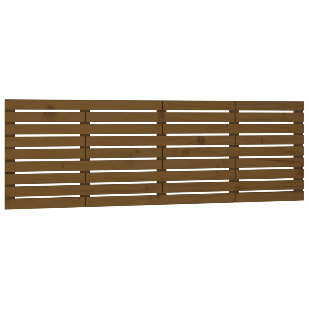 sengegavl 206x3x63 cm massivt fyrretræ gyldenbrun