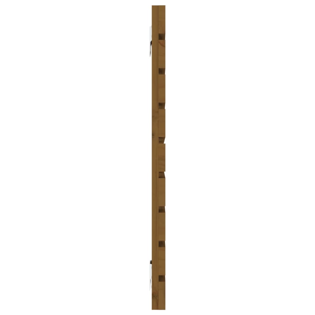 sengegavl 126x3x63 cm massivt fyrretræ gyldenbrun