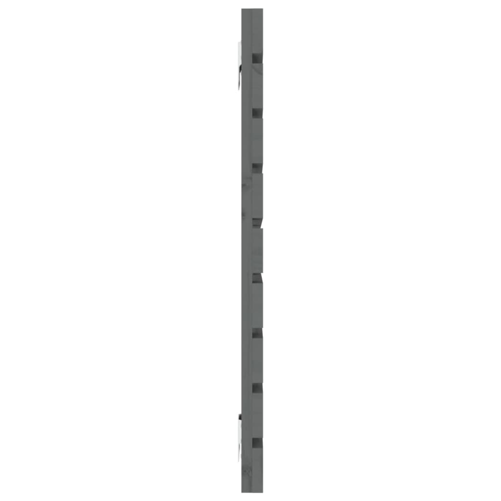 sengegavl 146x3x63 cm massivt fyrretræ grå