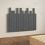 sengegavl 108x3x80 cm massivt fyrretræ grå