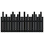 sengegavl 166x3x80 cm massivt fyrretræ sort