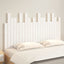 sengegavl 140x3x80 cm massivt fyrretræ hvid