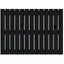 sengegavl 82,5x3x60 cm massivt fyrretræ sort