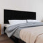 sengegavl 185x3x60 cm massivt fyrretræ sort