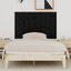 sengegavl 140x3x90 cm massivt fyrretræ sort