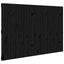 sengegavl 166x3x110 cm massivt fyrretræ sort