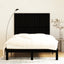 sengegavl 140x3x110 cm massivt fyrretræ sort