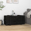 opbevaringskasse 91x40,5x42 cm massivt fyrretræ sort