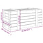 opbevaringskasse 91x40,5x42 cm massivt fyrretræ sort