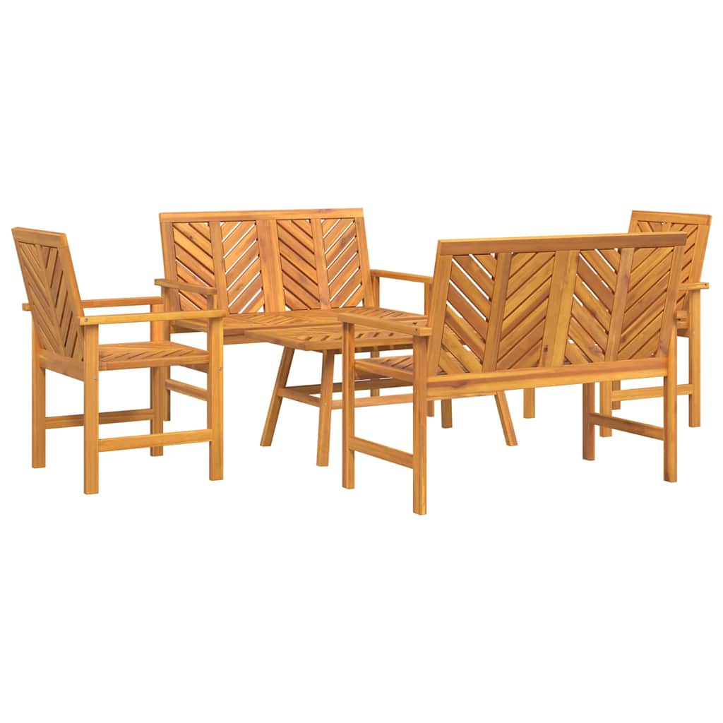 Have lounge sæt 5 pcs Brun Massivt Akacietræ