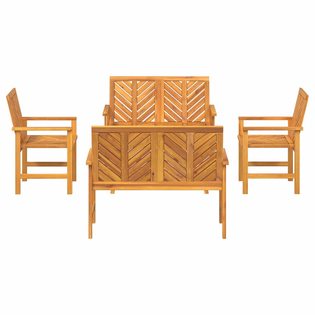 Have lounge sæt 5 pcs Brun Massivt Akacietræ