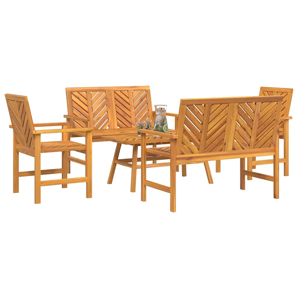 Have lounge sæt 5 pcs Brun Massivt Akacietræ