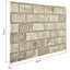 Vægpaneler 10 pcs Sandfarvet 100 x 50 cm EPS Skum