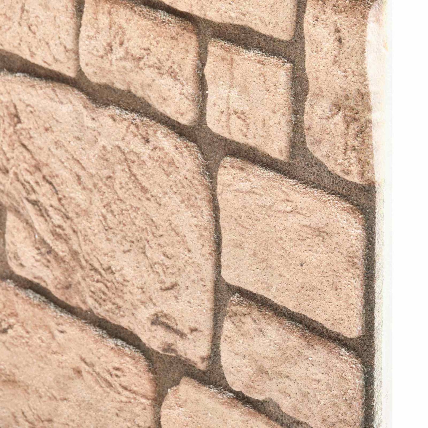 Vægpaneler 10 pcs Beige 100 x 50 cm EPS Skum