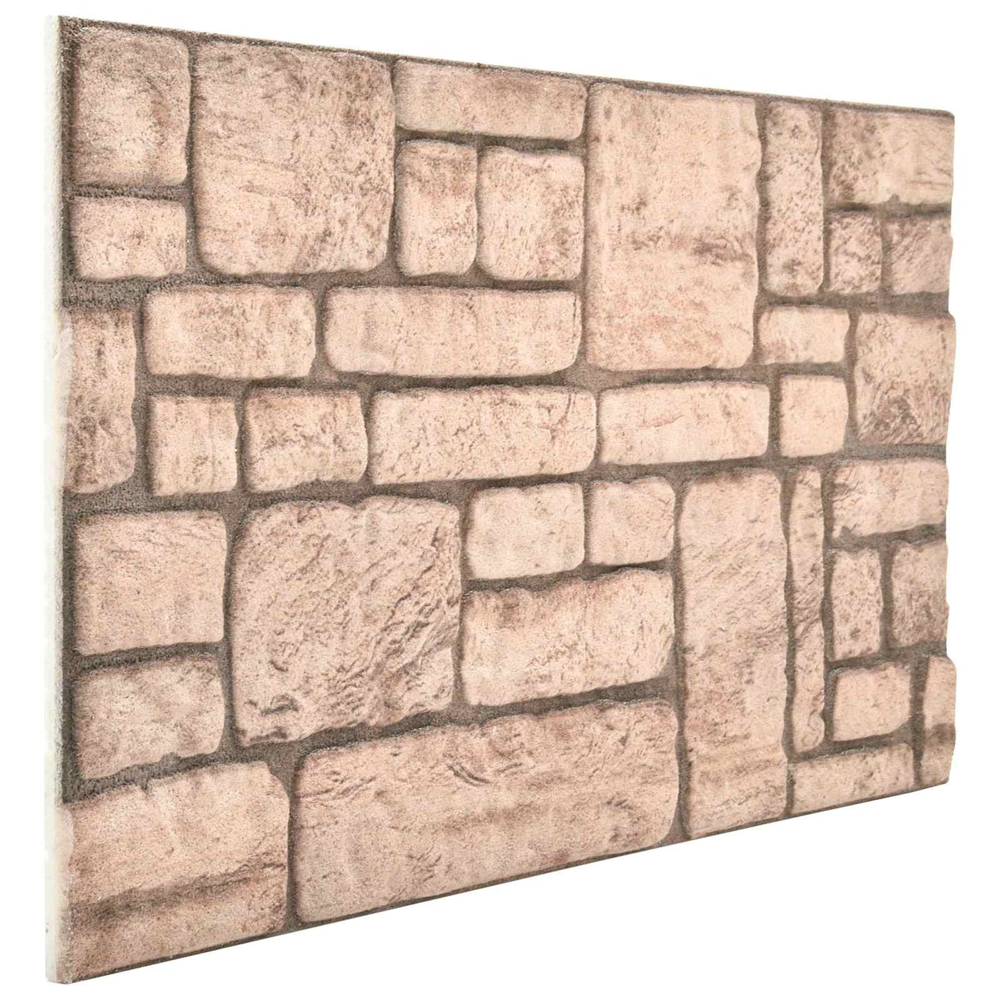 Vægpaneler 10 pcs Beige 100 x 50 cm EPS Skum