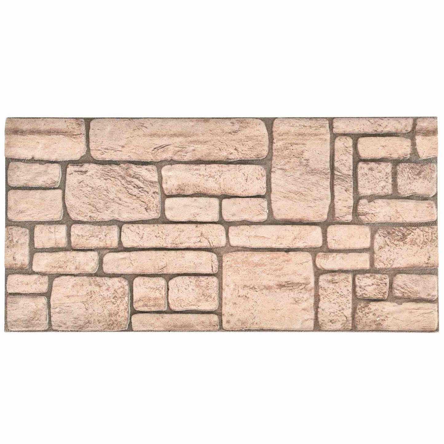 Vægpaneler 10 pcs Beige 100 x 50 cm EPS Skum