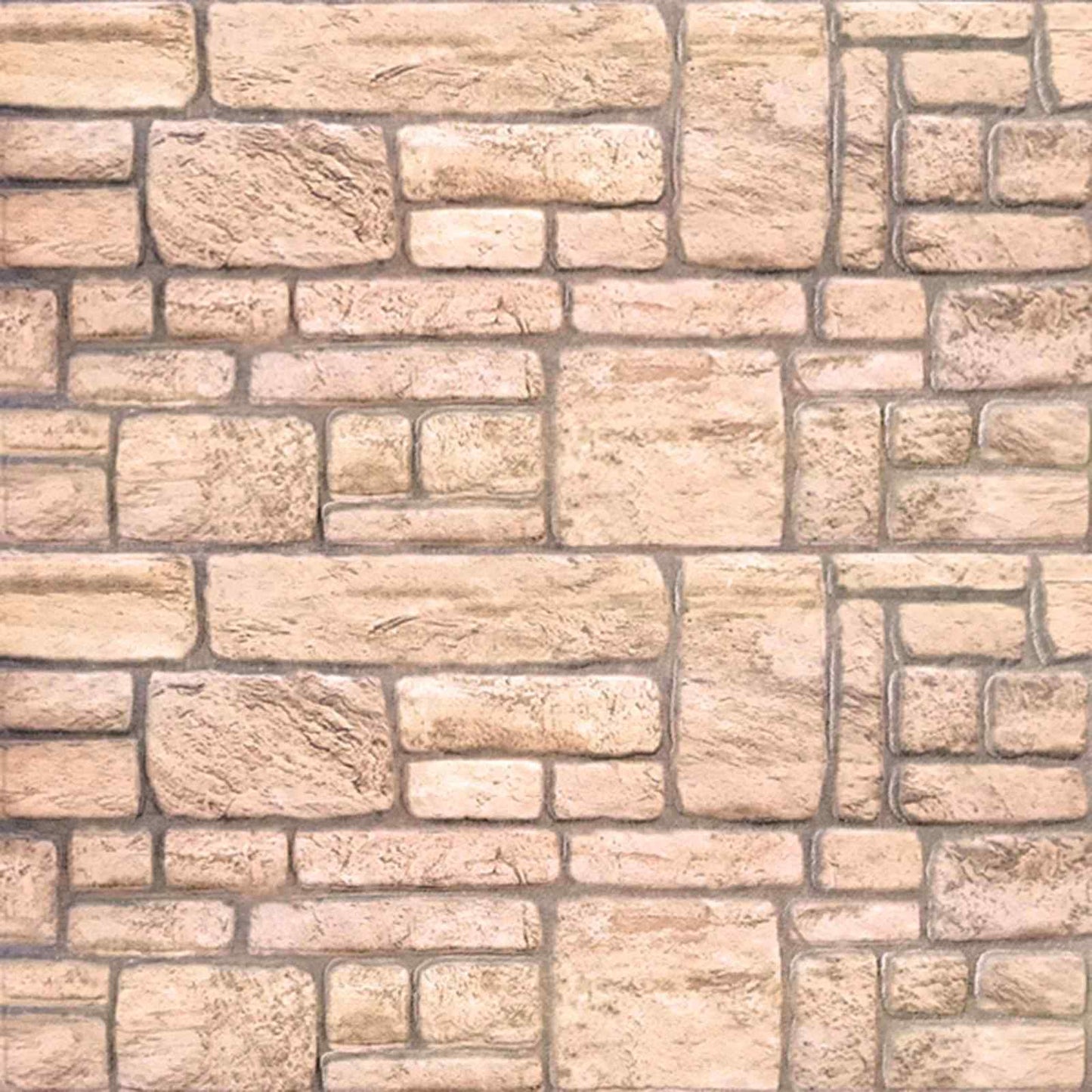 Vægpaneler 10 pcs Beige 100 x 50 cm EPS Skum