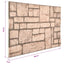 Vægpaneler 10 pcs Beige 100 x 50 cm EPS Skum