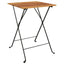 foldbart bistrobord 55x54x71 cm massivt teaktræ og stål