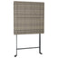 foldbart bistrobord 55x54x71 cm polyrattan grå